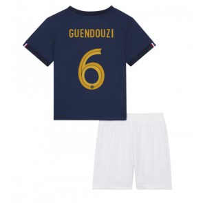 Francuska Matteo Guendouzi #6 Domaci Dres za Dječji SP 2022 Kratak Rukavima (+ kratke hlače)